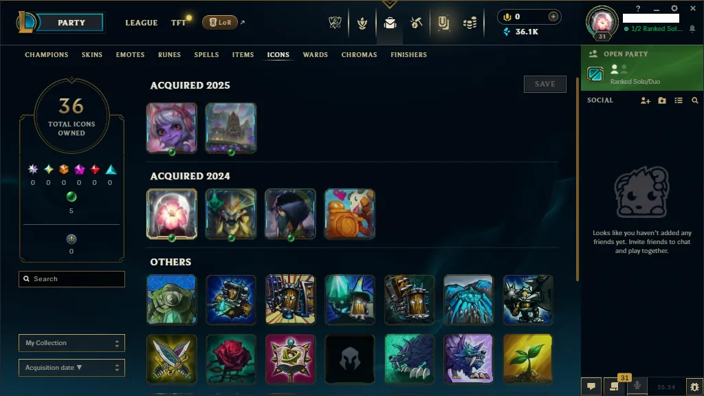 🌎NA 🔥S15⭐️IRON 2 🏆24 Champion ☢️+7 Skins ☢️Shard winter wonder zeri🔥36k+ BE☢️🔥Honor 3 ✅Unverified Email🚀instant